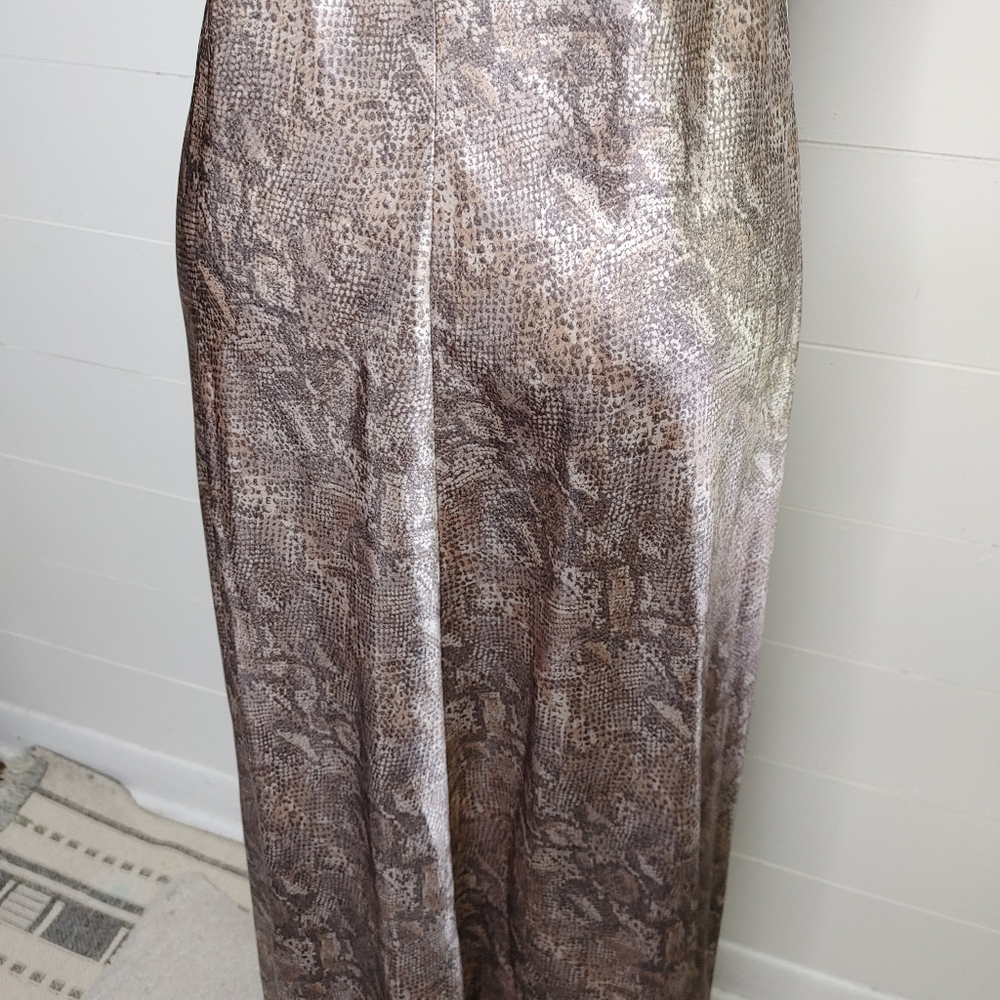 La Senza snakeskin printed satin maxi slip dress size M - Picture 7 of 11